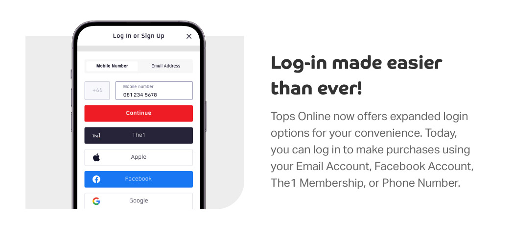 Tops Online New Features Login Enhancement